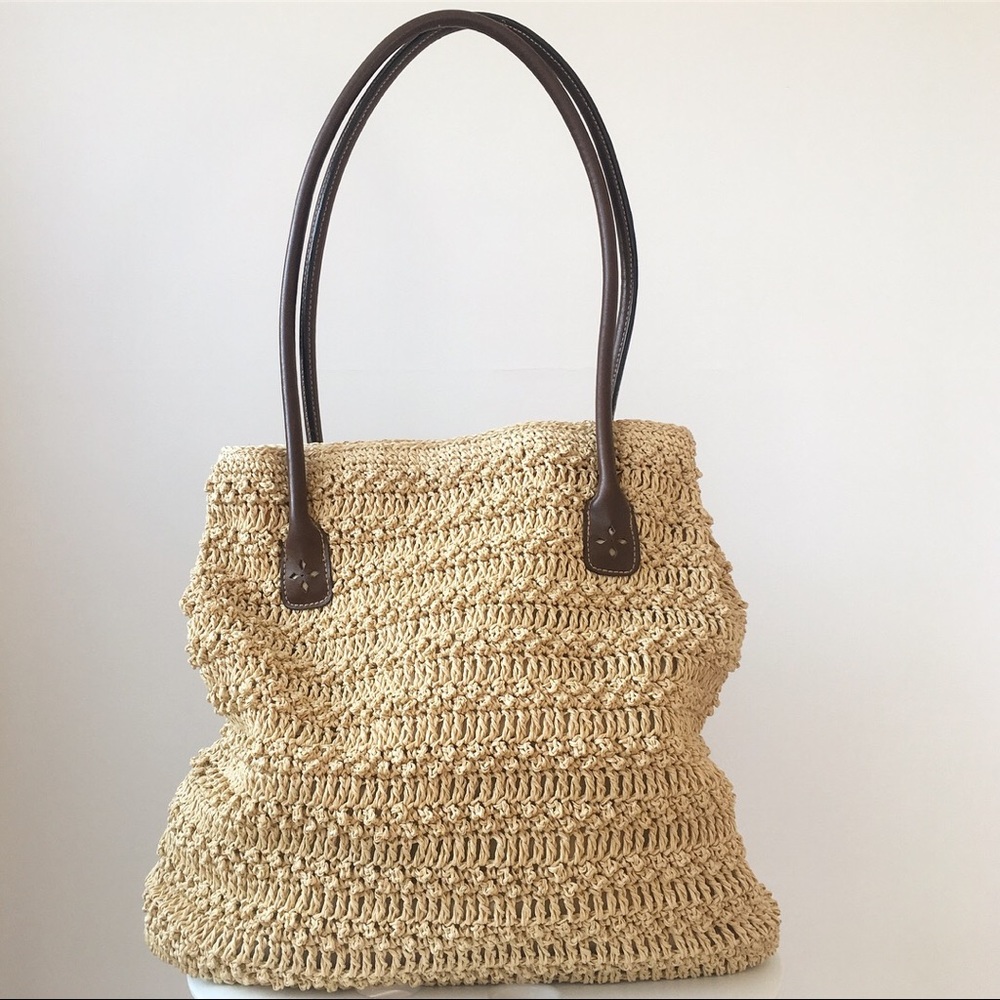 VTG Straw Bag w/ Wallet Coin Purse NWOT Vintage